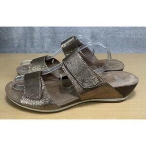 Dansko Vienna Gold Nappa Wedge Sandals EU 41‎ Size 10.5 - 11